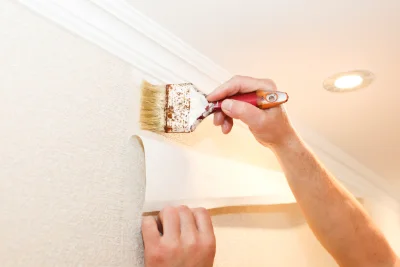 Pose de papier peint à Saint-Austremoine — revêtements muraux et toiles de verre